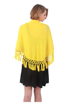 Scialle con frange in lana giallo Art Tricot | SCIALLE FRANGEGIALLO